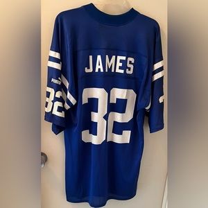Edgerrin James Colts Puma #32 NFL Jersey, Size L, Blue, Pre-Owned